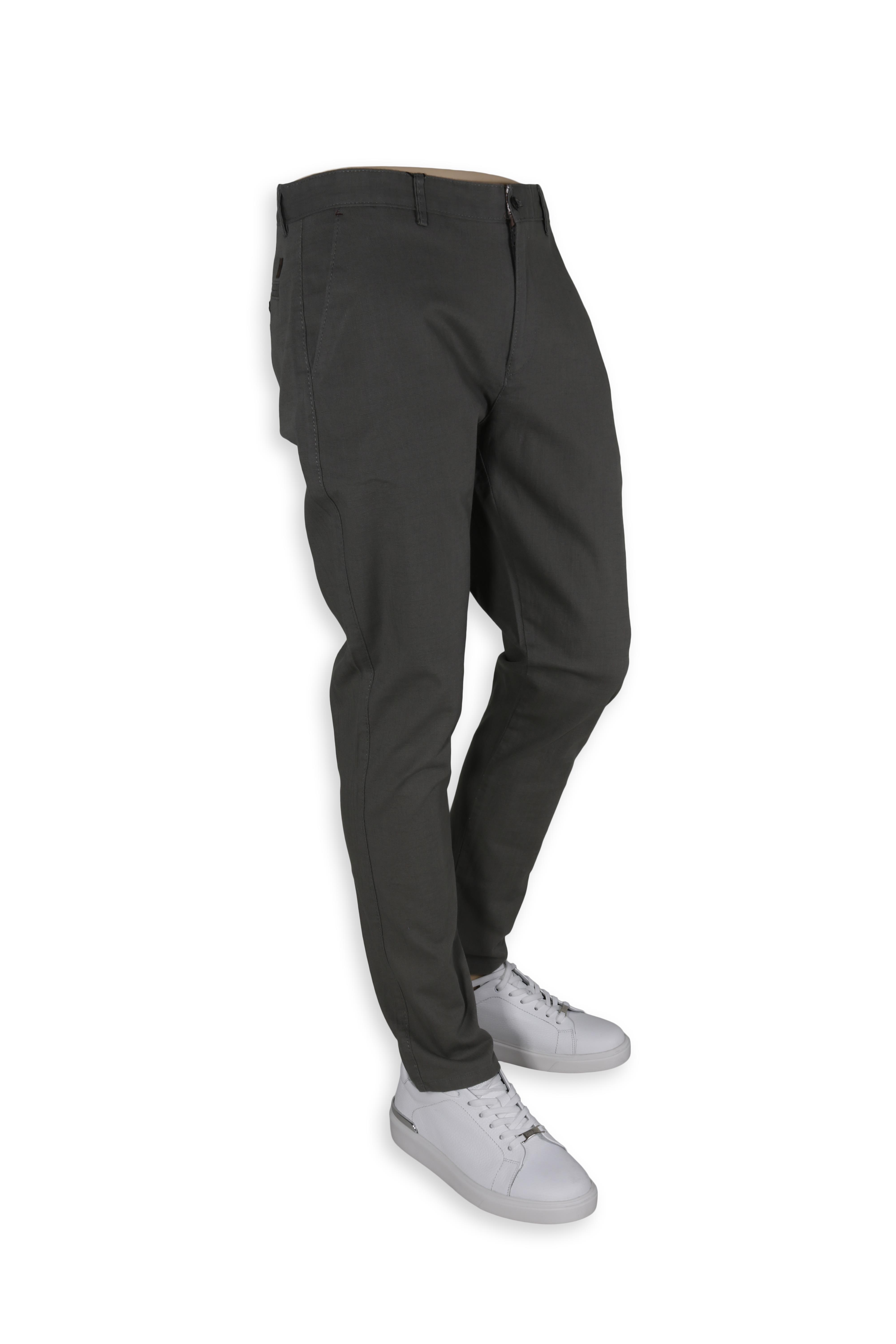 Erkek Terleme Yapmaz Slim Fit Kanvas Pantolon 5555-HAKİ