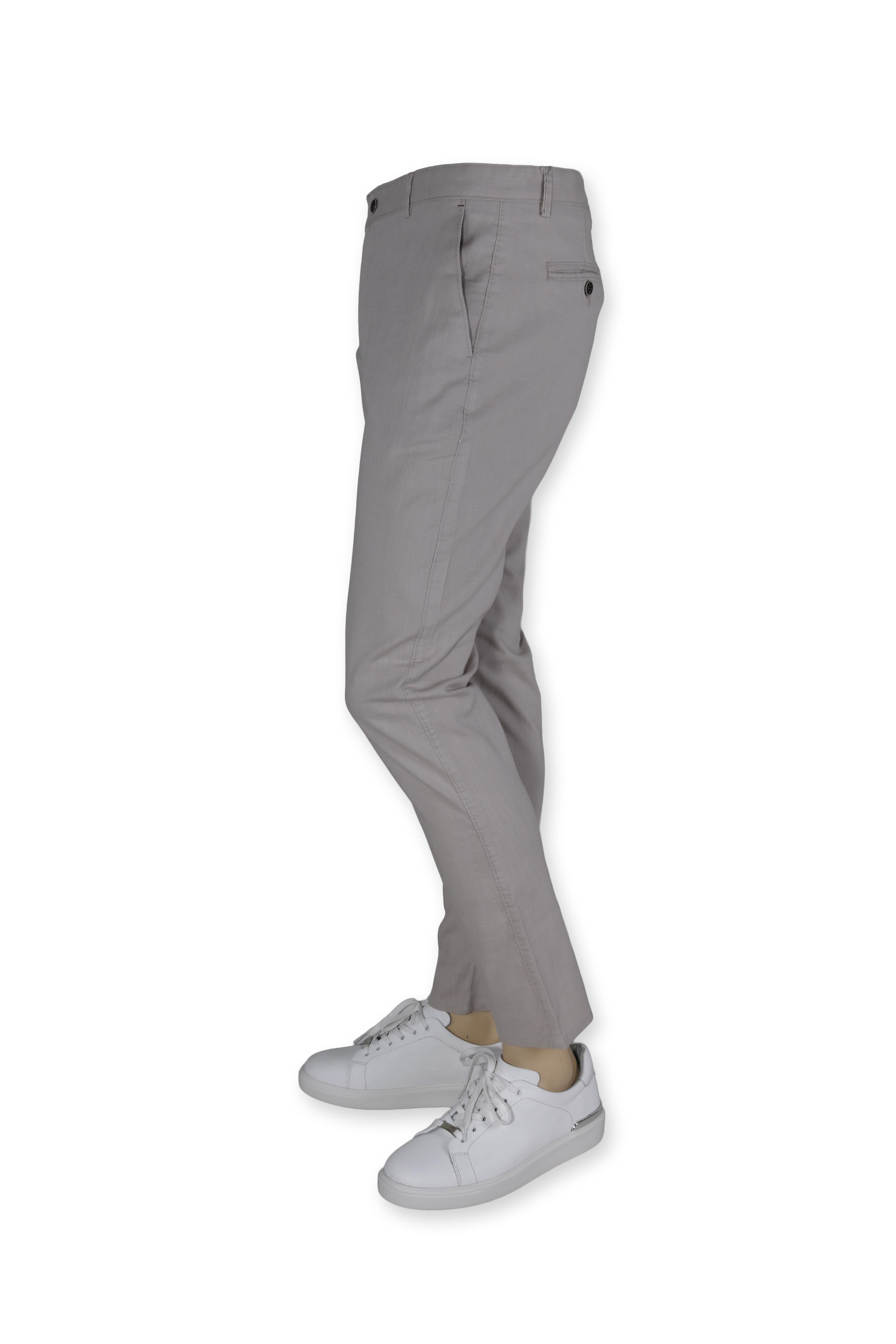 Erkek Terleme Yapmaz Slim Fit Kanvas Pantolon 5555-TAŞ