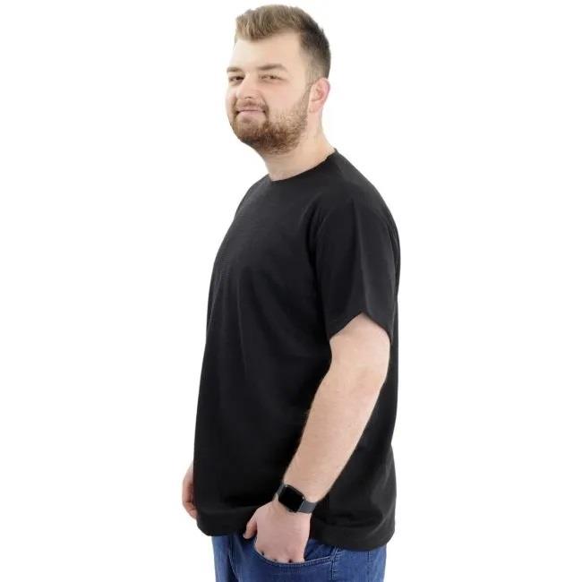 Erkek Battal Pamuklu Regular Fit Tişört 20033-SIYAH