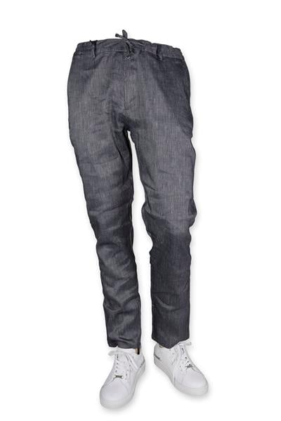 Erkek Beli Lastikli Bağcıkşı Relax Fit Düz Paça Jogger Pantolon-LACİVERT
