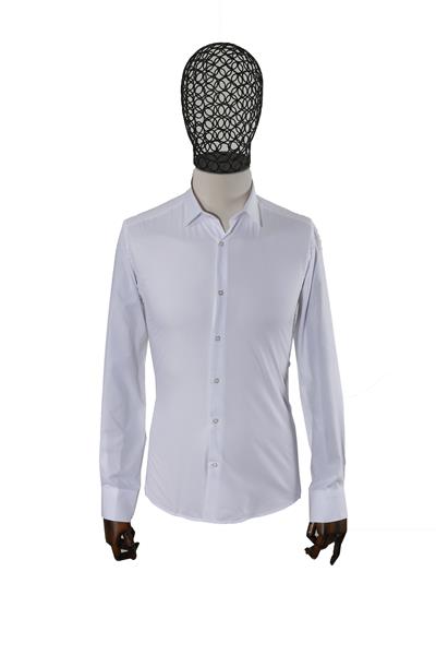 Erkek Uzun Kollu Kolay Ütülenebilir Pamuklu Slim Fit Gömlek 1000-BEYAZ