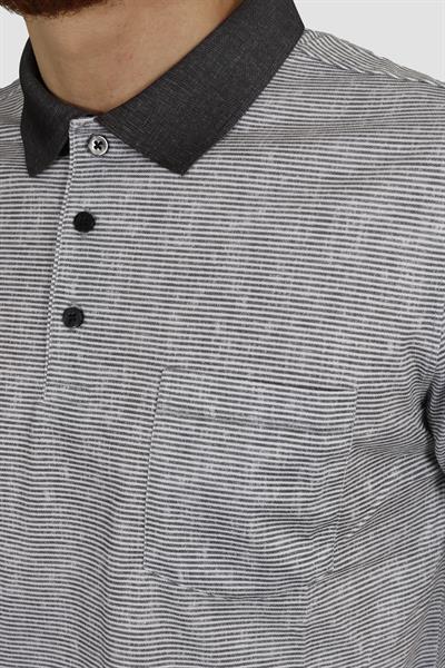 Erkek Polo Yaka Cepli Regular Fit Pamuklu Tişört 2514-SİYAH