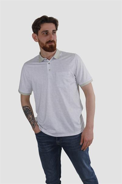 Erkek Polo Yaka Cepli Regular Fit Pamuklu Tişört 2514-YEŞİL