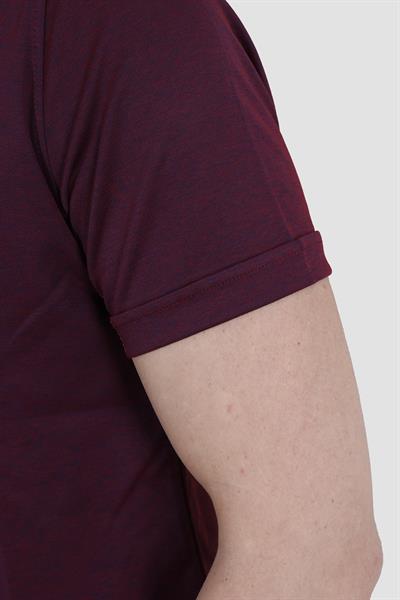 Erkek Kısa Kollu Nefes Alabilen Yazlık Pamuklu Slim Fit Gömlek 2910-G-BORDO
