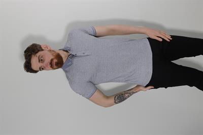 Erkek Polo Yaka Desenli Pamuklu Slim Fit Tişört 2976Y-GRİ