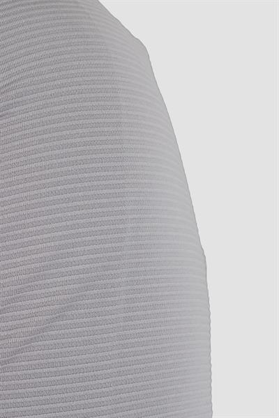 Erkek Bisiklet Yaka Jakarlı Pamuklu Slim Fit Tişört 3185-TAŞ