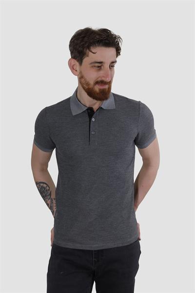 GLOBAY 3229Y HSK WF POLO YAKA T-SHIRT-ANTRASİT