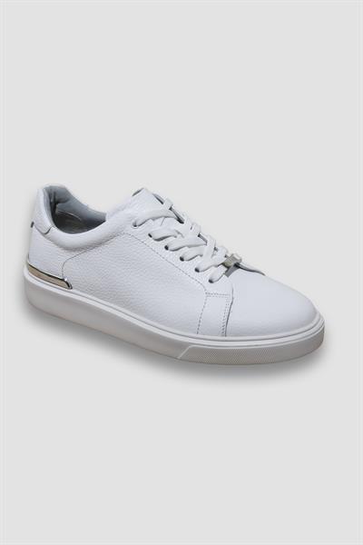 Erkek Hakiki Deri Casual Ayakkabı 63668-BEYAZ