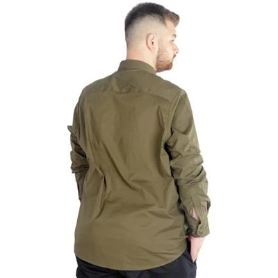 Erkek Battal Uzun Kol Pamuklu Regular Fit Gömlek  20351-HAKİ