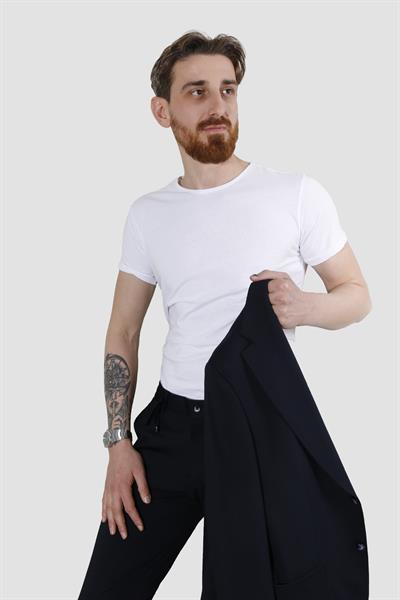 Erkek Jogger Slim Fit Takım Elbise RIGA05-LACİVERT