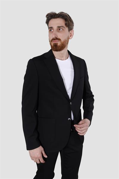 Erkek Jogger Slim Fit Takım Elbise RIGA06-SİYAH