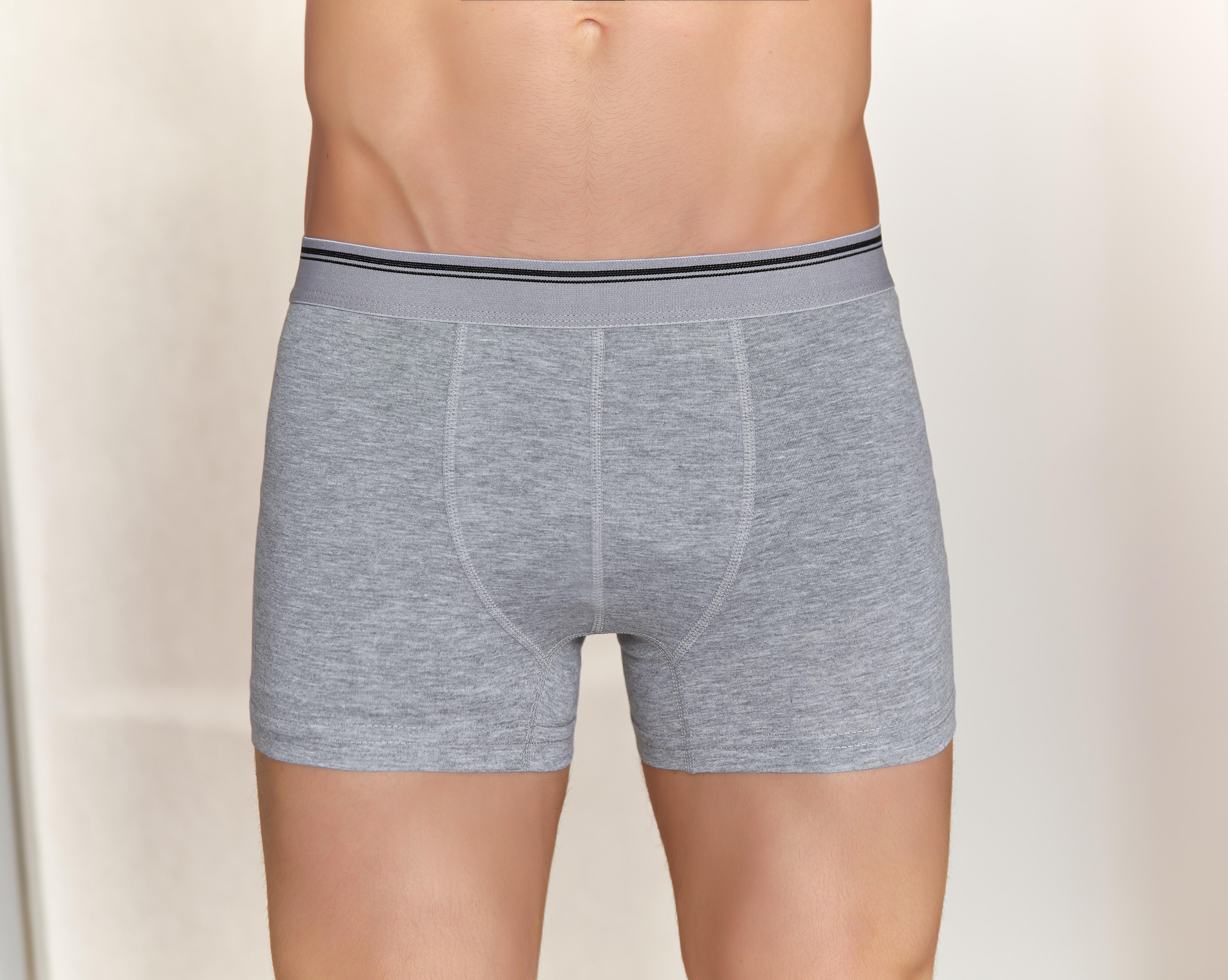 BERRAK 1097 LYCRALI BOXER SHORT-GRİ