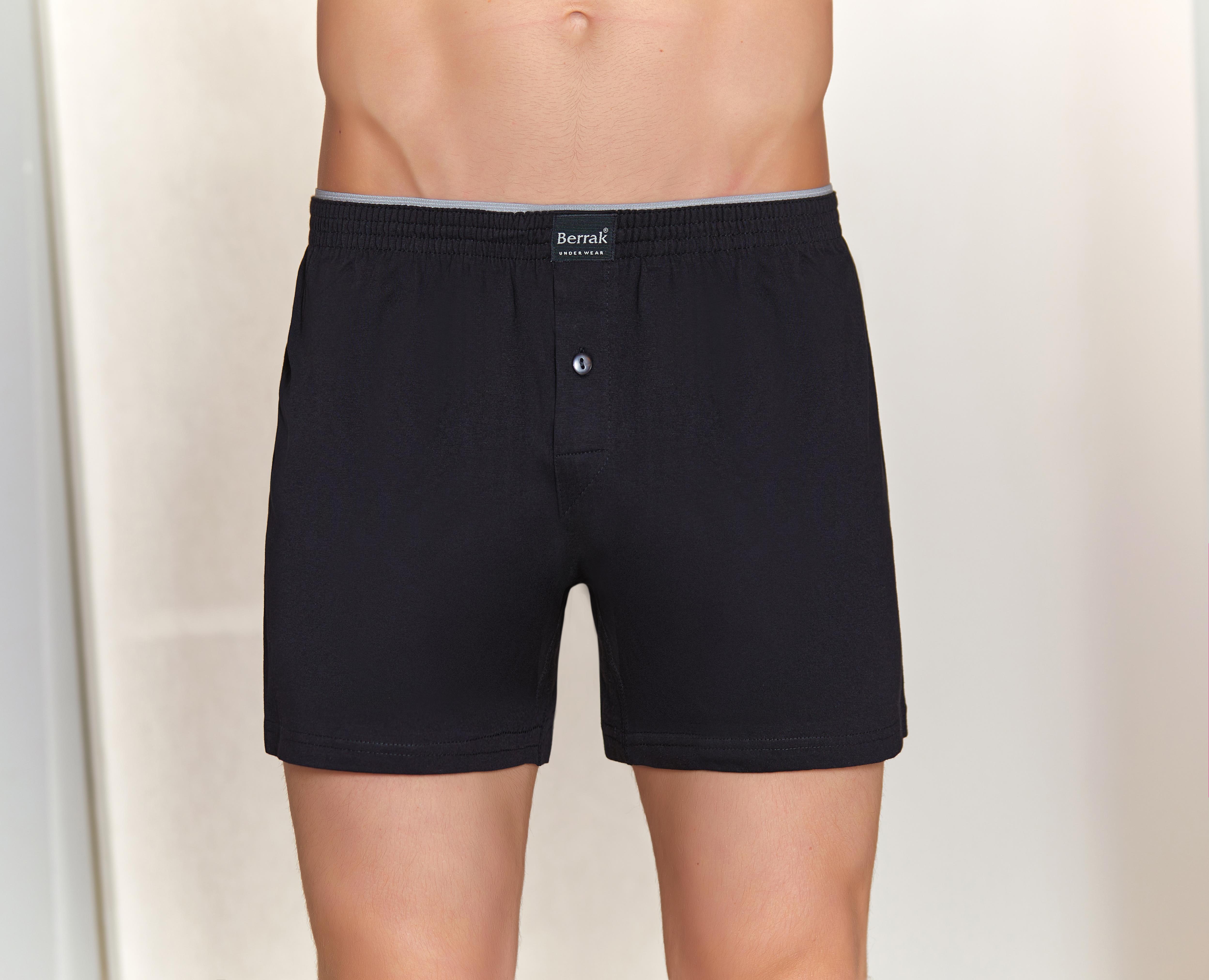 BERRAK 1099 ERKEK RENKLİ BOXER SHORT-SİYAH
