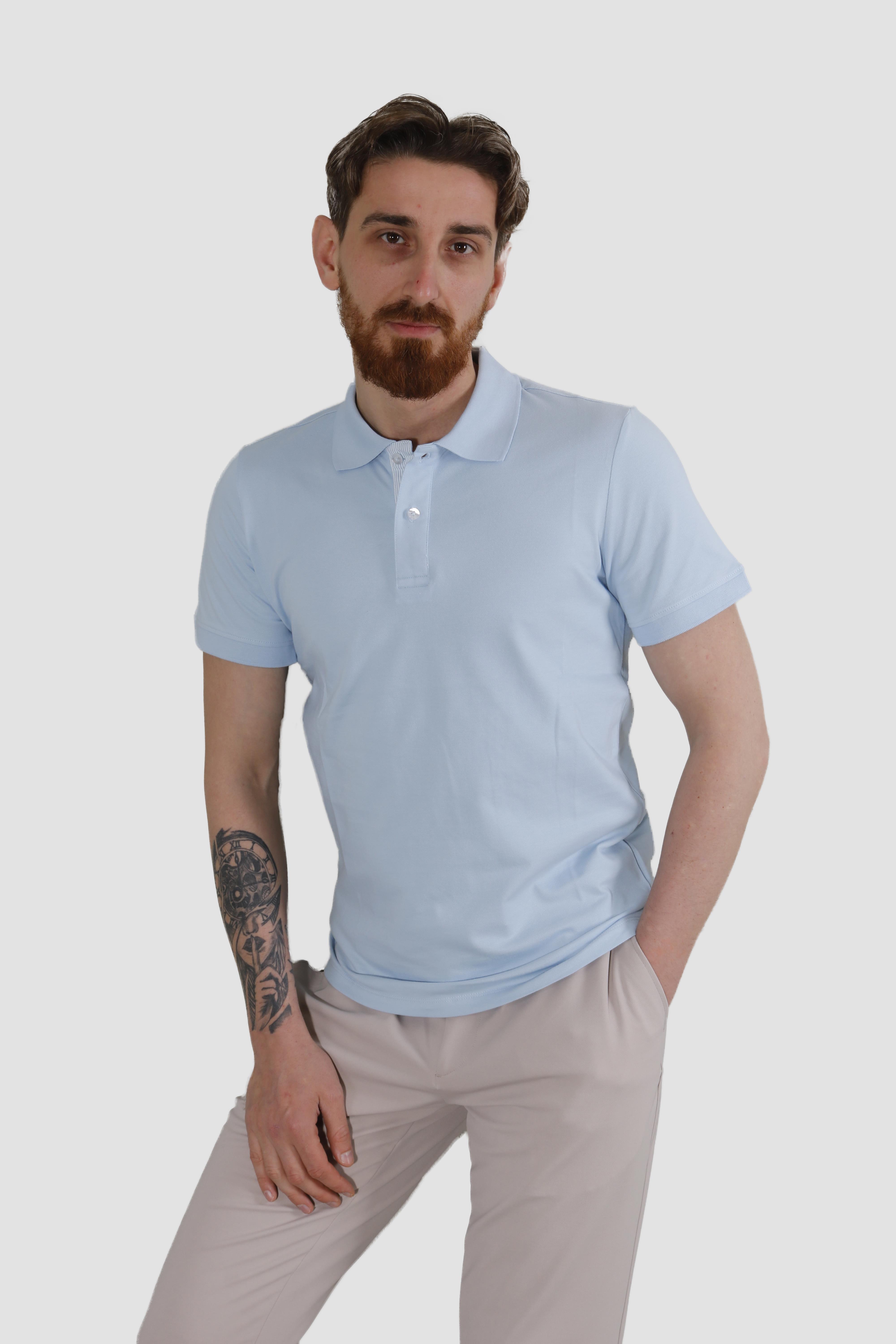 GLOBAY 3225Y HSK POLO YAKA T-SHIRT-B.MAVİ