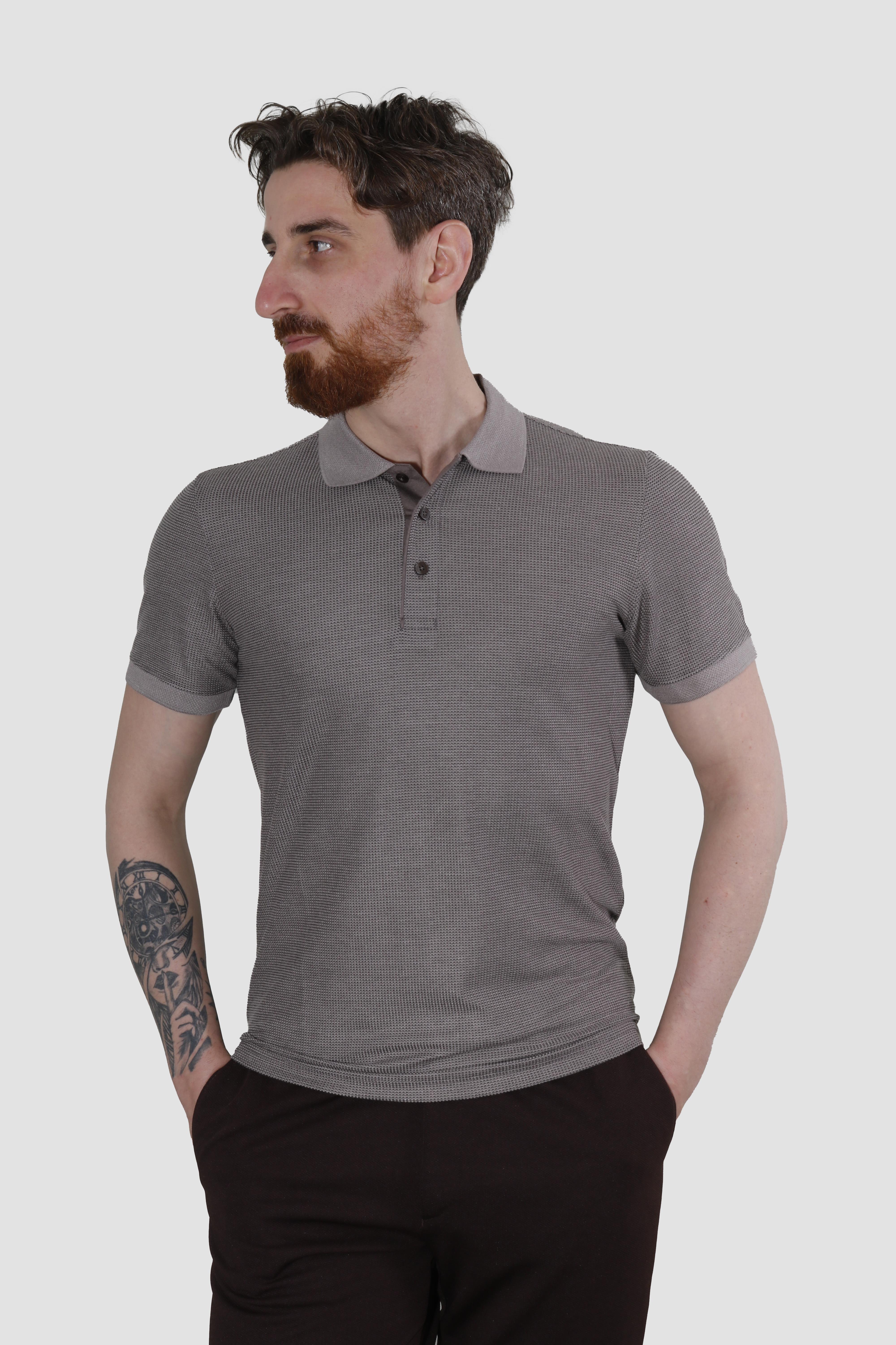 GLOBAY 3229Y HSK WF POLO YAKA T-SHIRT-VİZON