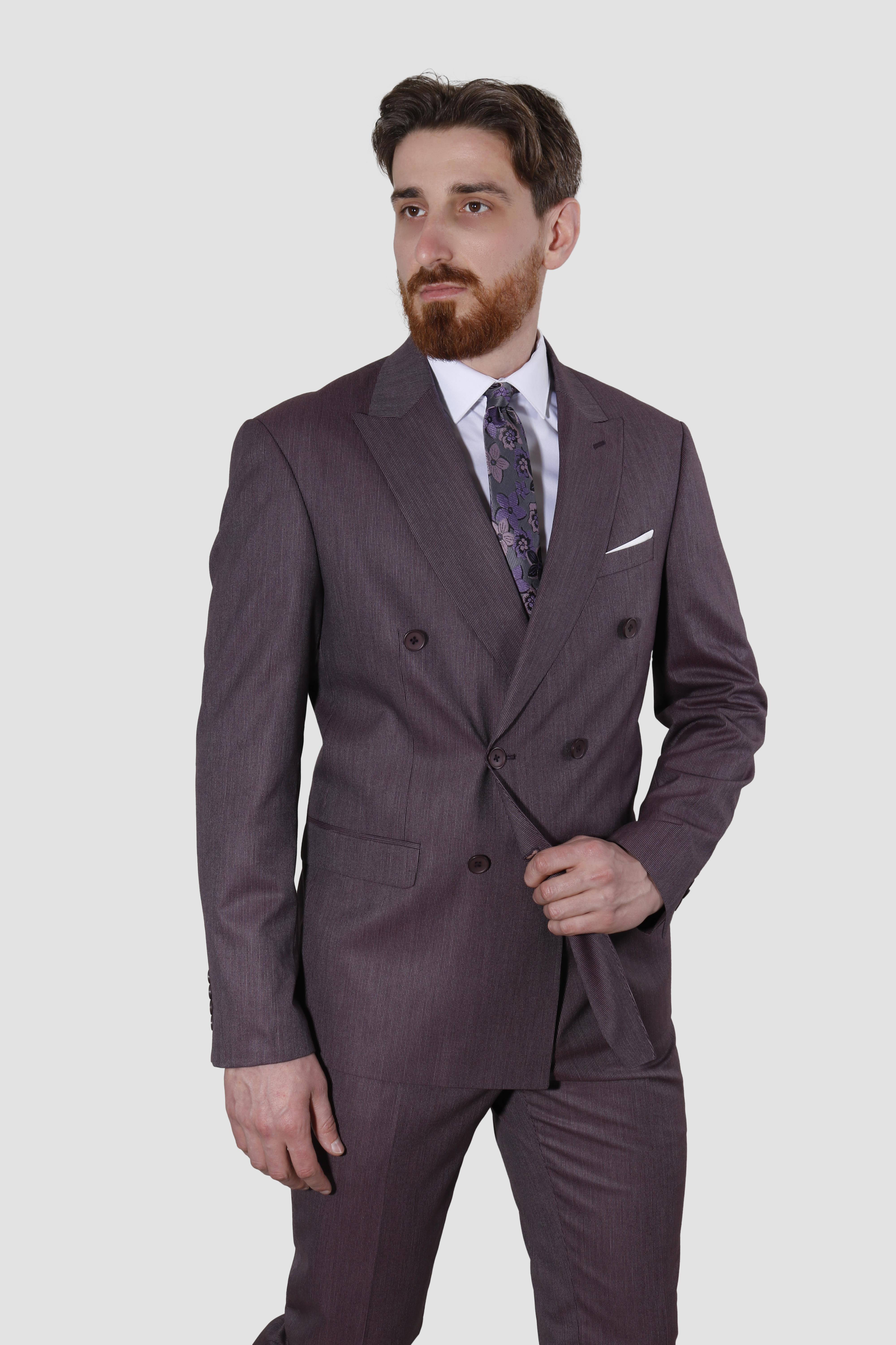 JANCARDIN 6562  KRUVAZE TAKIM ELBISE-VİŞNE