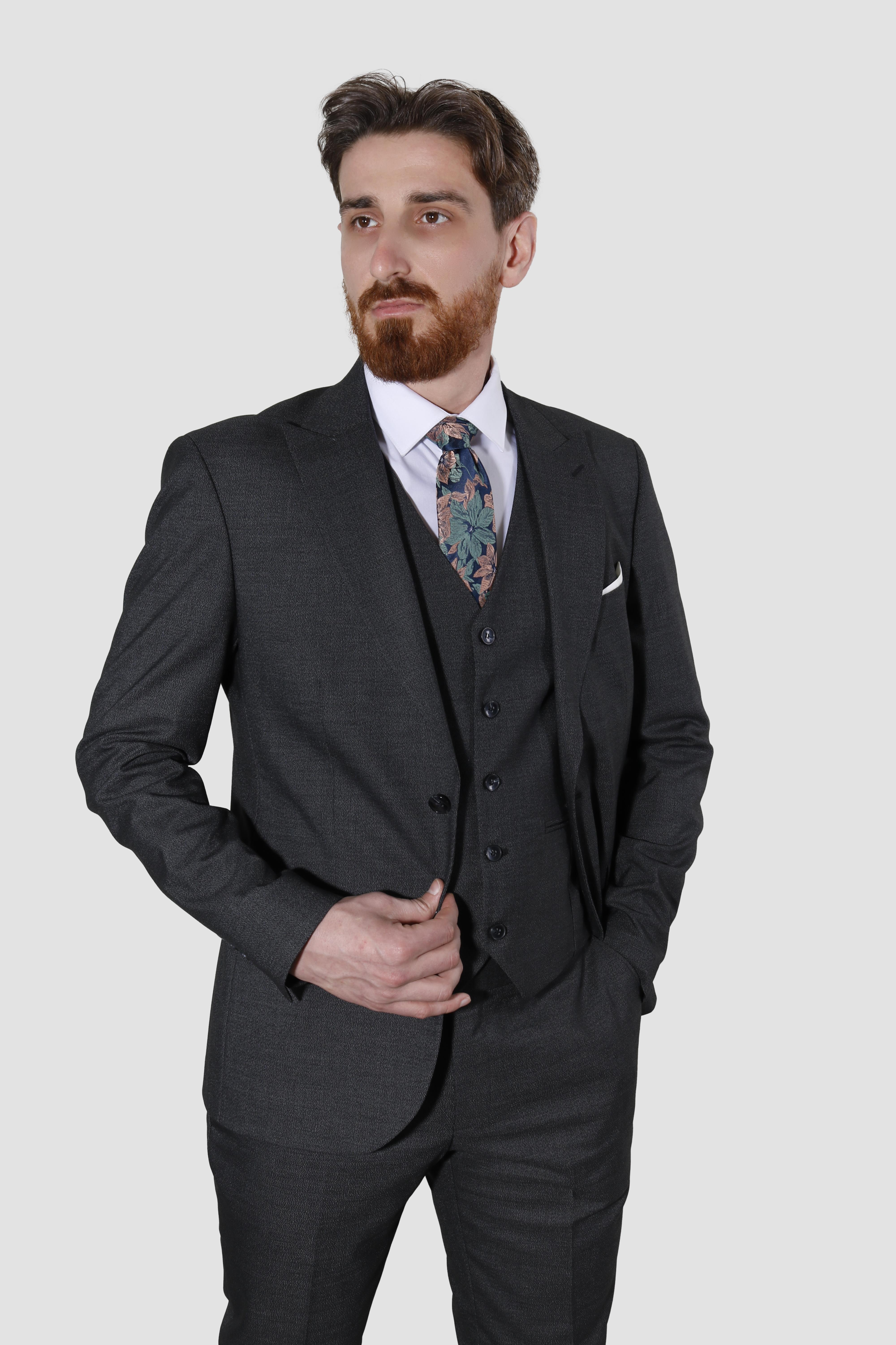 JANCARDIN 6570  SLIM FIT TAKIM ELBISE-ANTRASİT