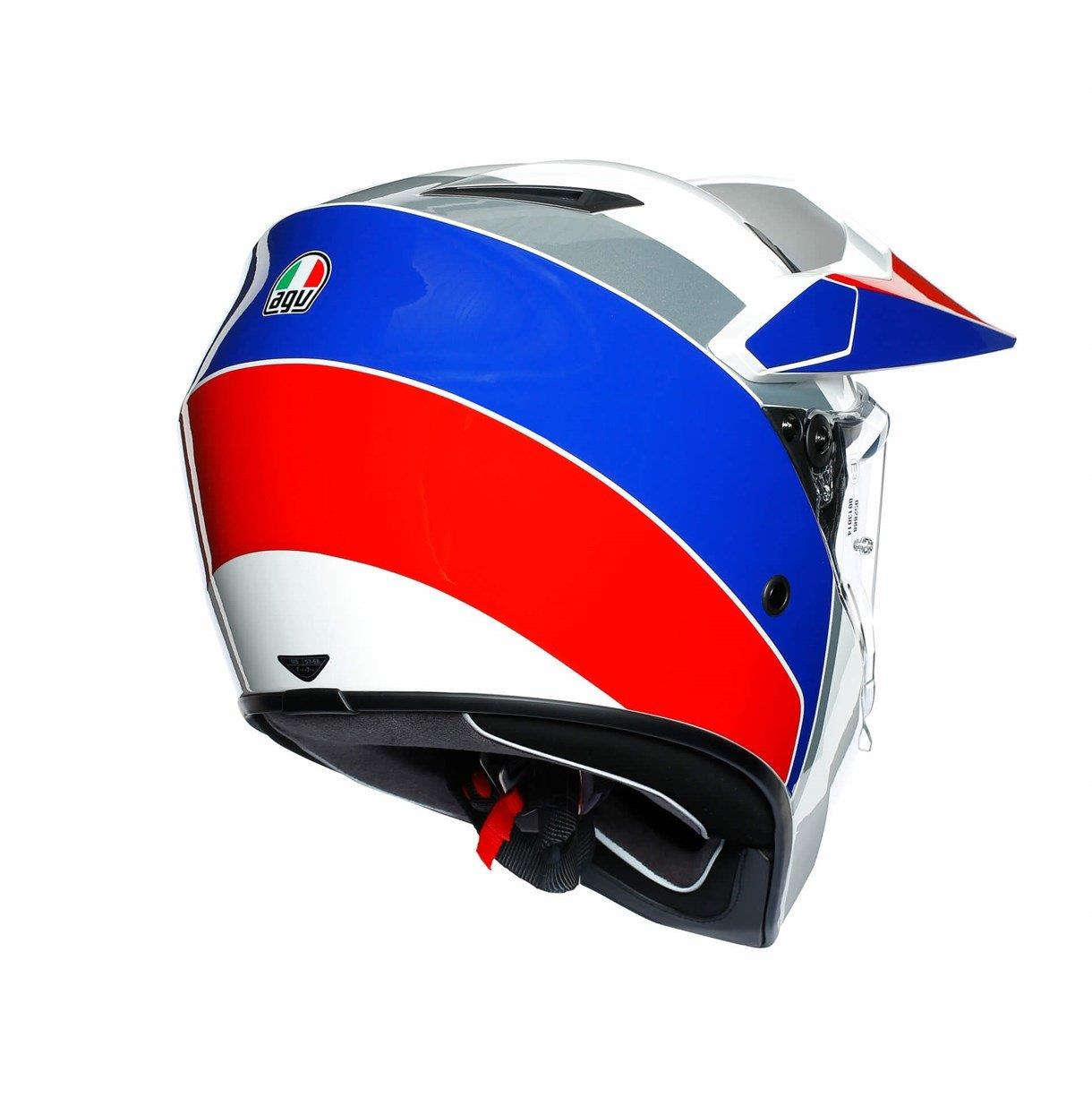 Agv AX9 Multi Atlante White Blue Red Kapalı Kask
