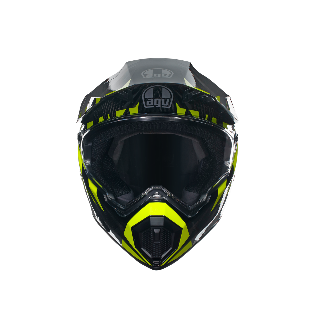 Agv AX9 Multi Steppa Carbon Grey Yellow Fluo Kapalı Kask