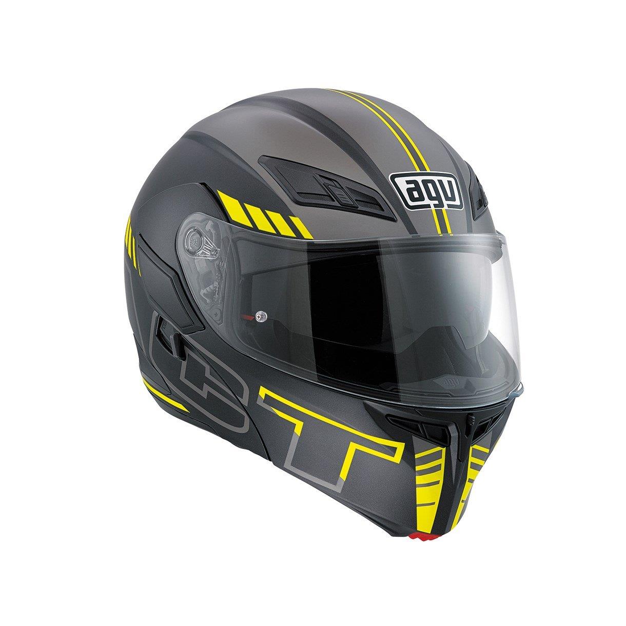 Agv Compact St Multi Plk Seattle Matt Black Yellow Çene Açilir Kask