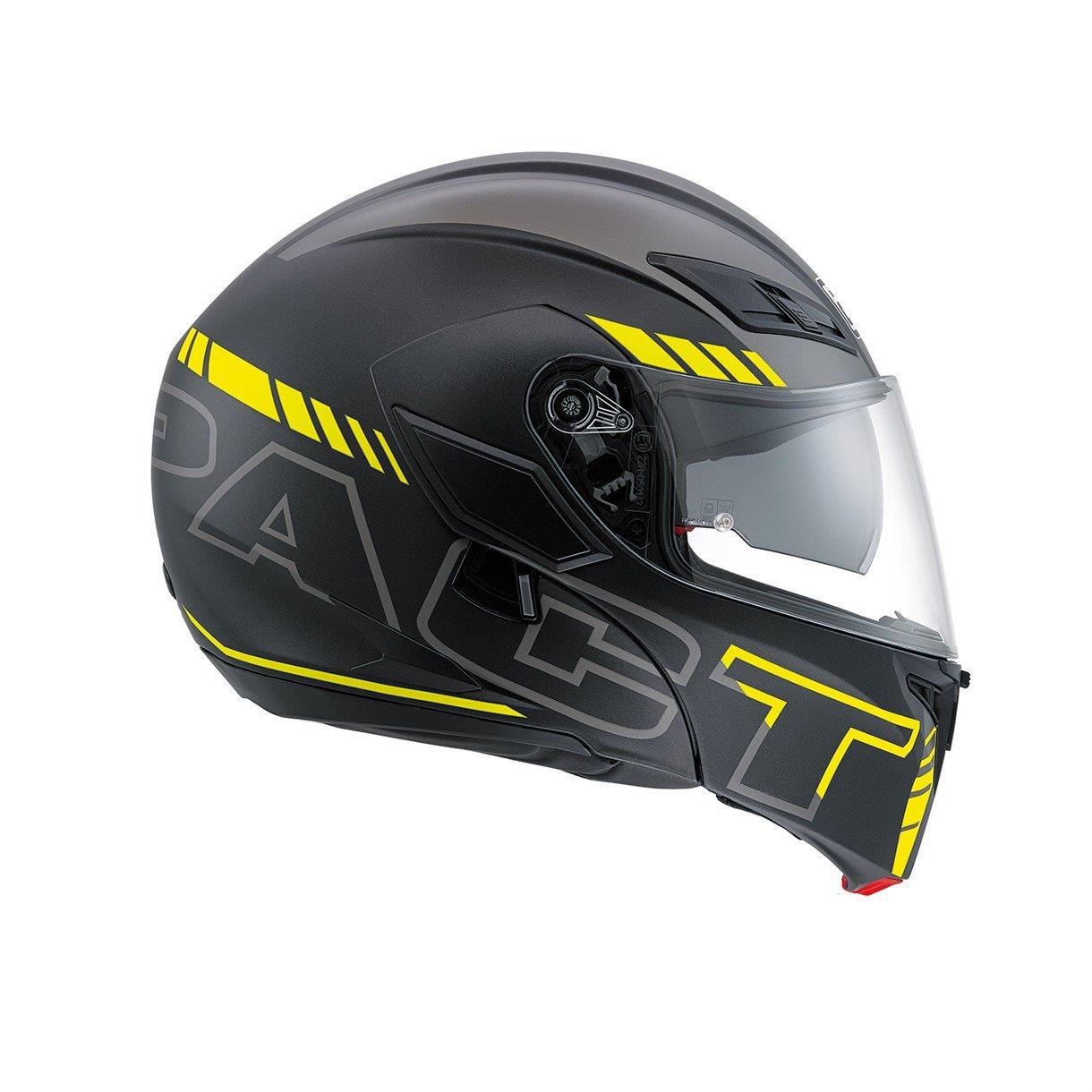 Agv Compact St Multi Plk Seattle Matt Black Yellow Çene Açilir Kask