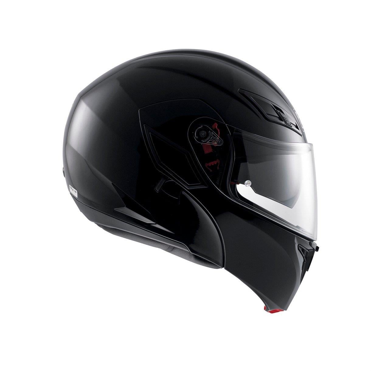 Agv Compact St Solid Plk Black Çene Açilir Kask - Pinlock Dahil