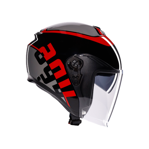 Agv irides Valenza Matt Grey Blk Red Açık Kask
