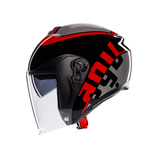 Agv irides Valenza Matt Grey Blk Red Açık Kask