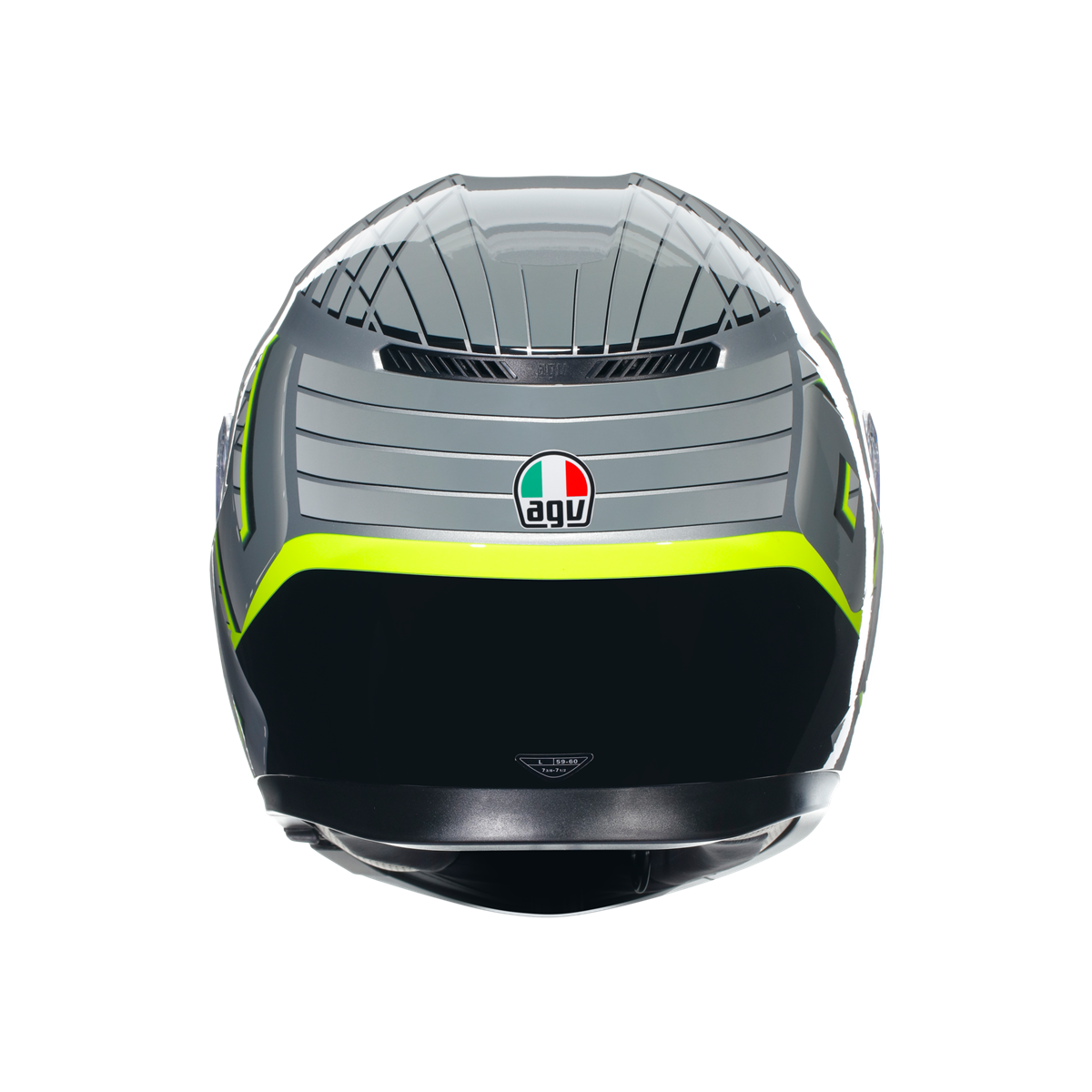 Agv K3 Fortify Grey Blk Yellow Fluo Kapalı Kask