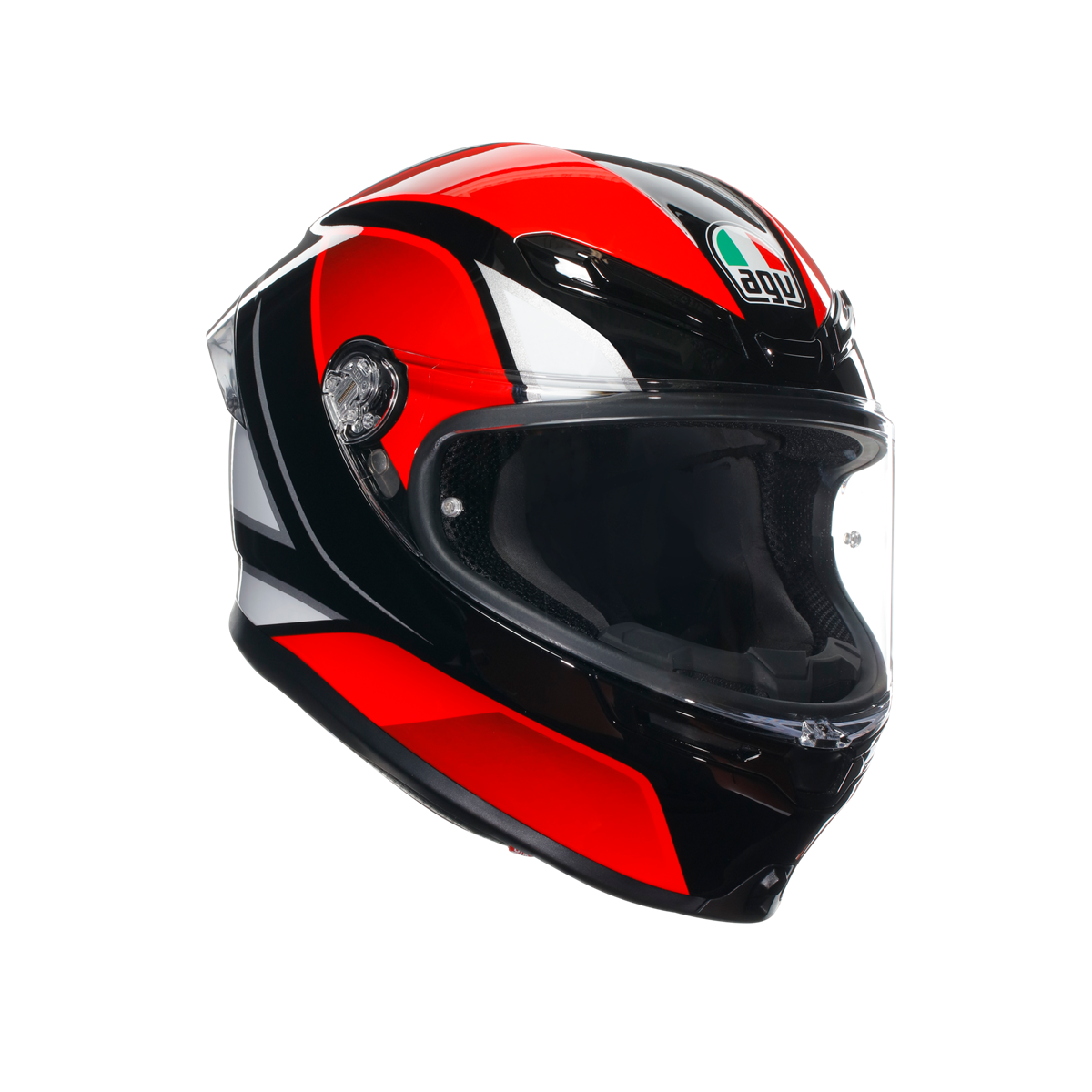 Agv K6 S Hyphen Black Red White Kapalı Kask
