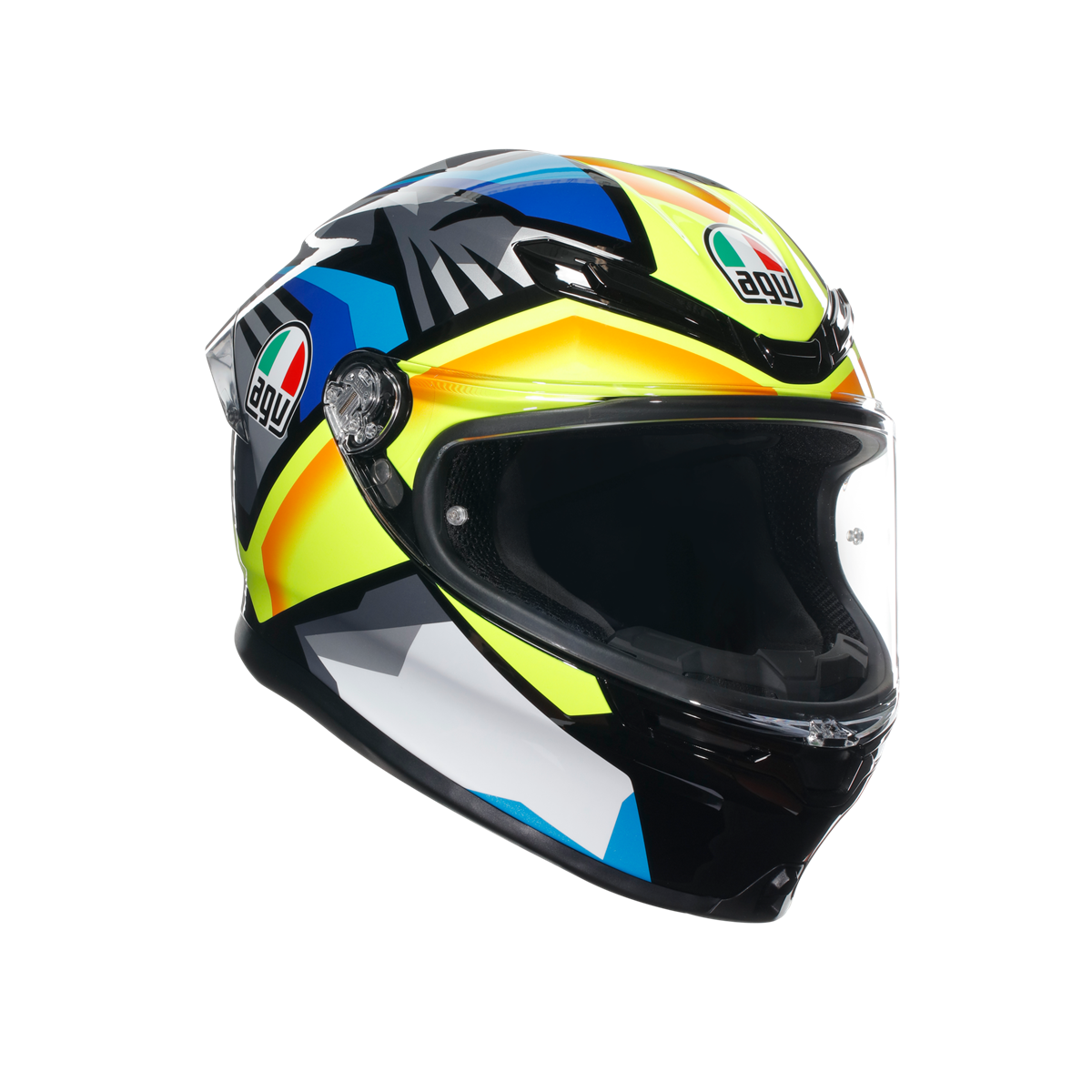Agv K6 S Joan Black Blue Yellow Kapalı Kask