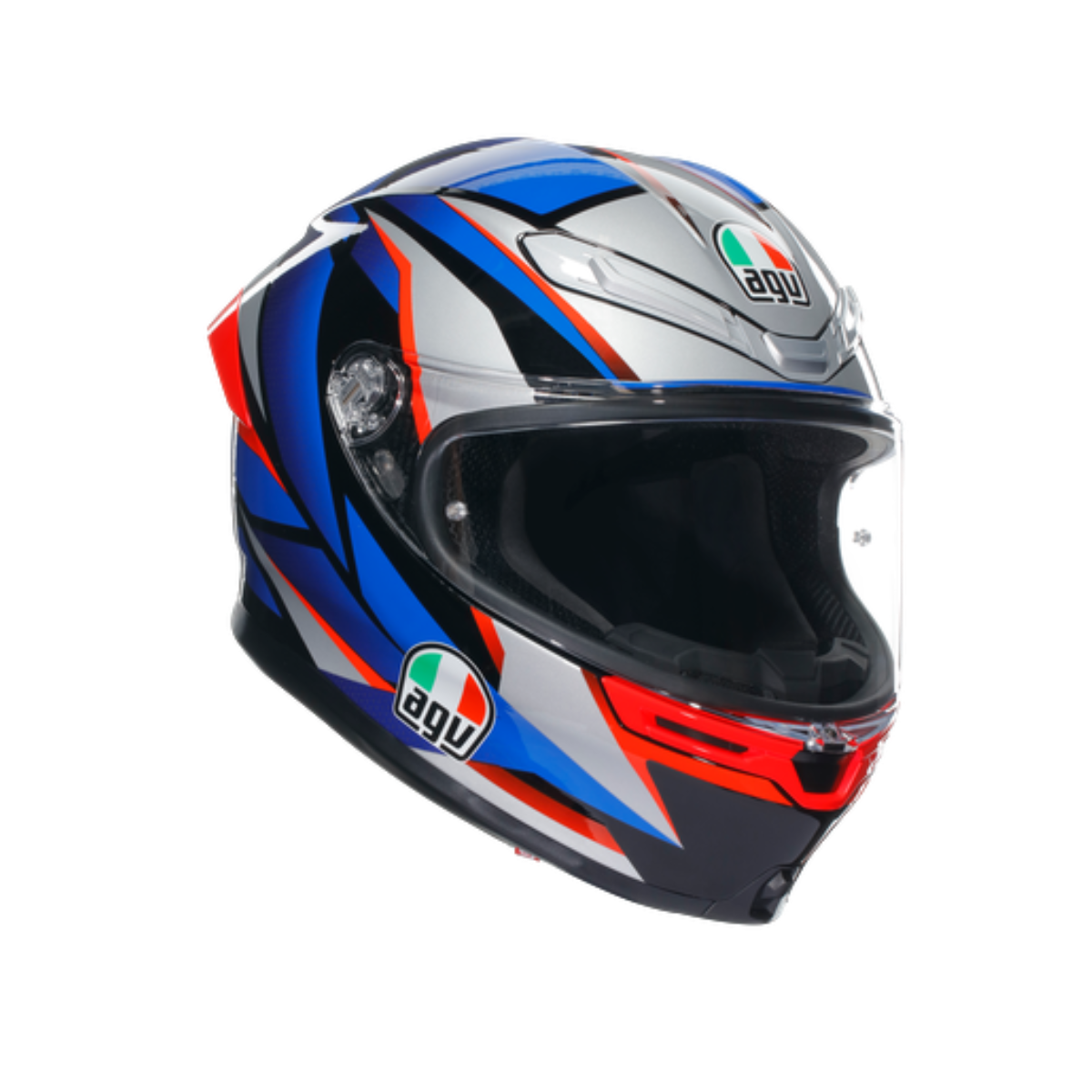 Agv K6 S Slashcut Blue Red Kapalı Kask