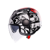 AGV KASK/ ETERES HISTORY MATT BLACK WHITE RED MO136