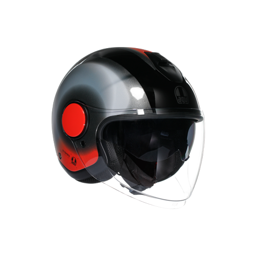 AGV KASK/ ETERES LEVANTO BLACK SILVER RED