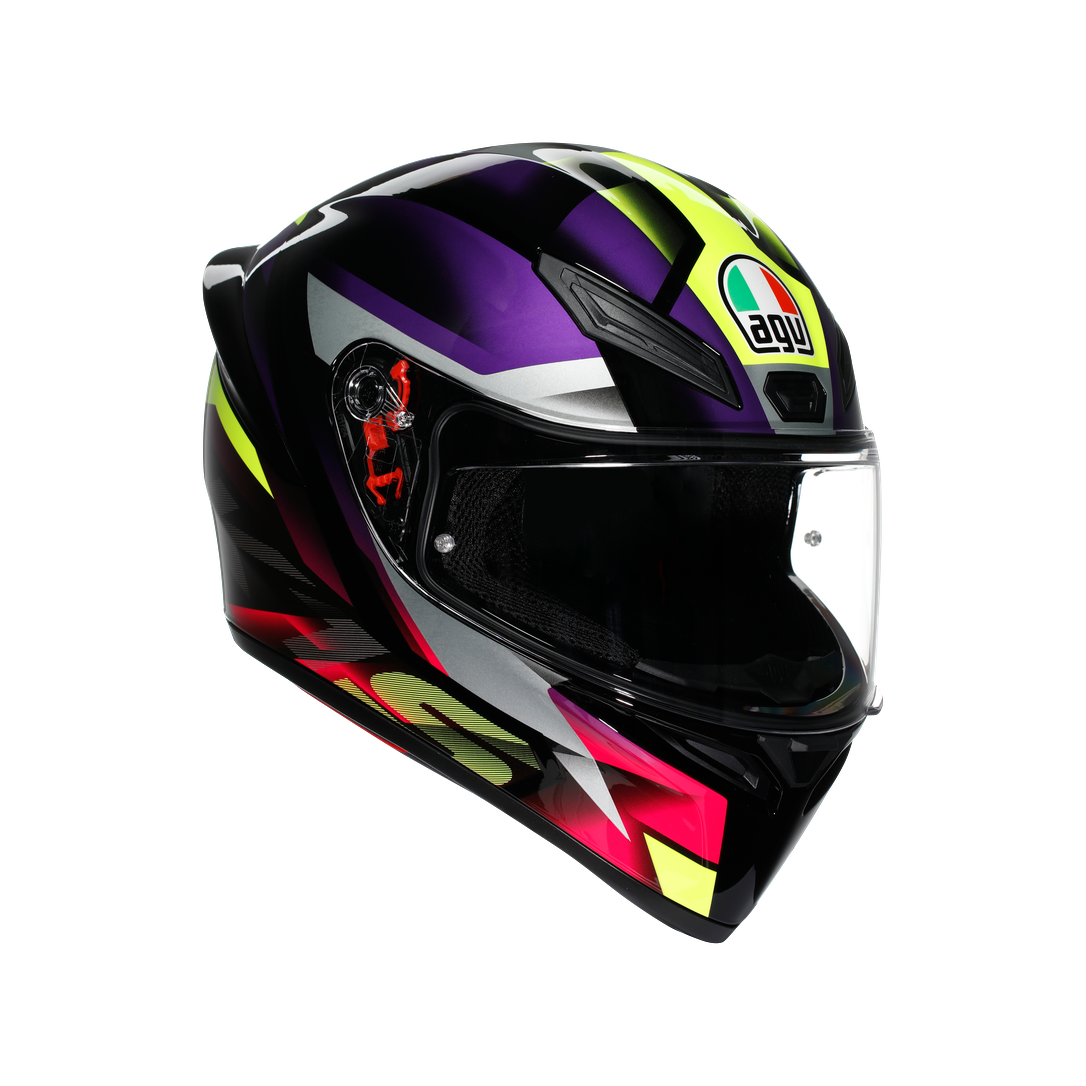 AGV KASK/K1 S E2206 FASTLAP BLACK PURPLE PINK M0196 FASTLAP