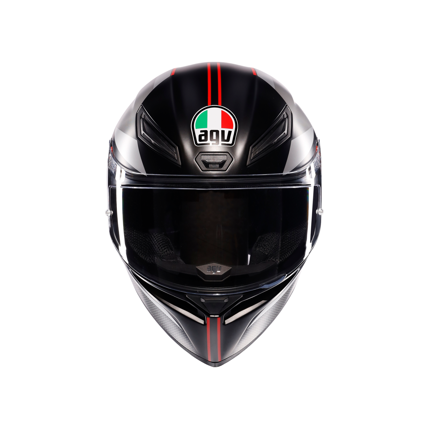 AGV KASK/K1 S LAP MATT BLACK/GREY/RED CONF.