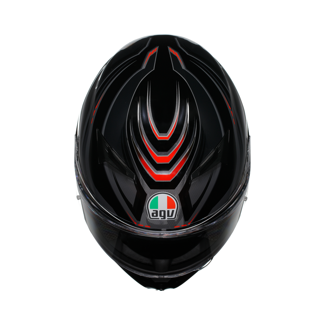 AGV KASK/K3  E2206 MPLK SYTH BLACK RED  CONFİGURATİON