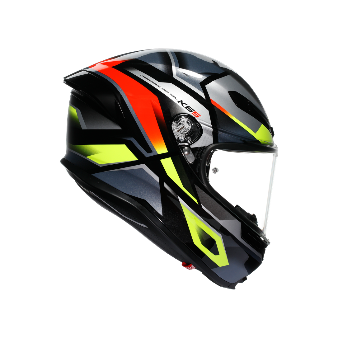 AGV KASK/K6 S E2206 MPLK ERAZER BLACK/RED YELLOW FLUO M0186