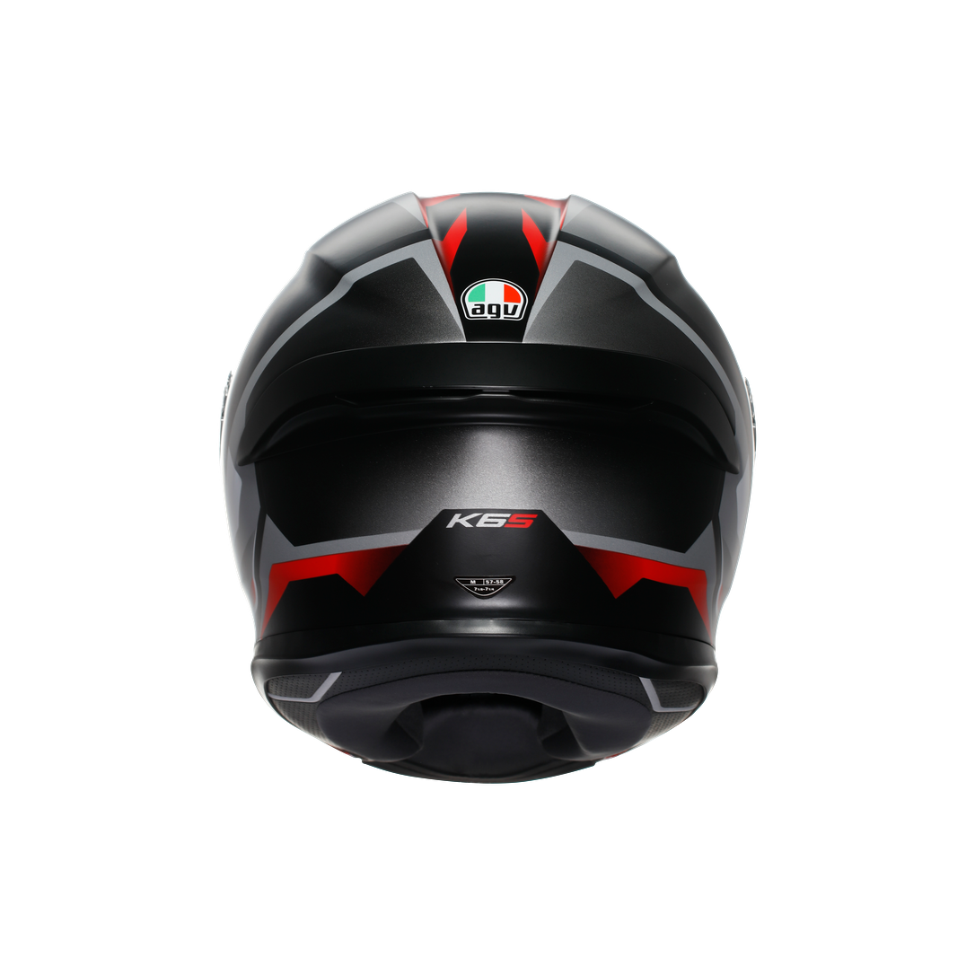 AGV KASK/K6 S E2206 MPLK KARVE MATT BLACK WHİTE RED CONFİGURATİON