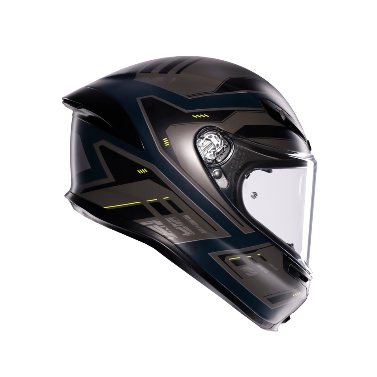 AGV KASK/K6 S MPLK ENHANCE MATT GREY/YELLOW FLUO
