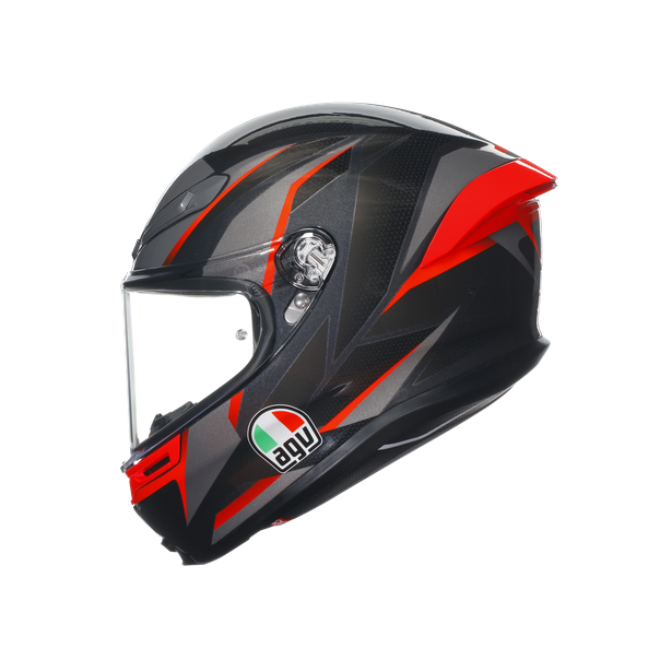 AGV KASK/K6 S MPLK SLASHCUT BLK GREY RED