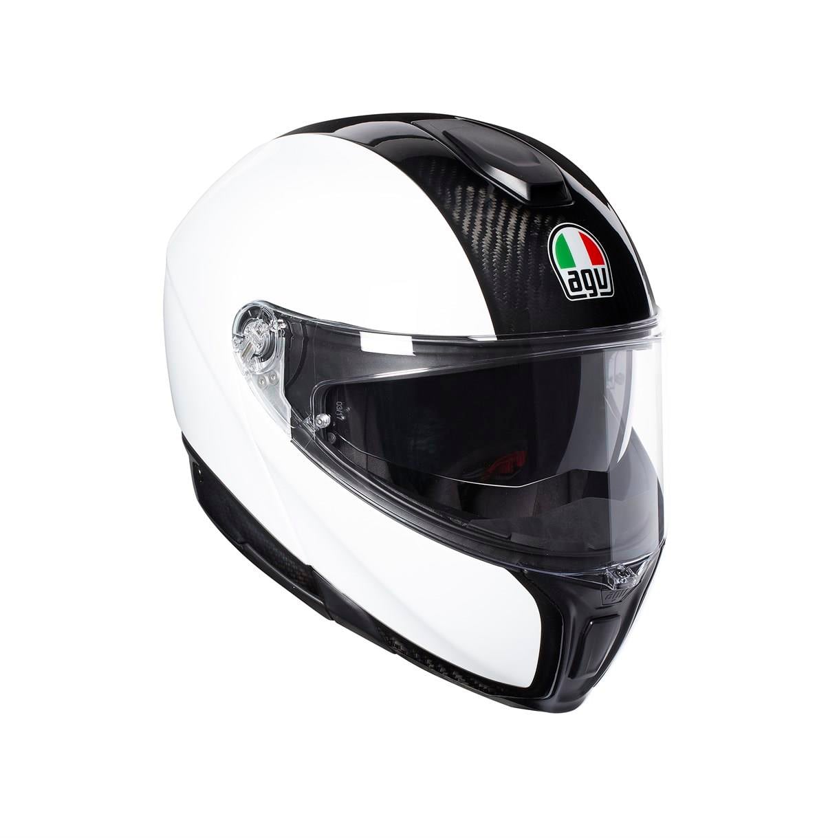 AGV KASK/SPORTMODULAR SOLID PLK CARBON WHITE