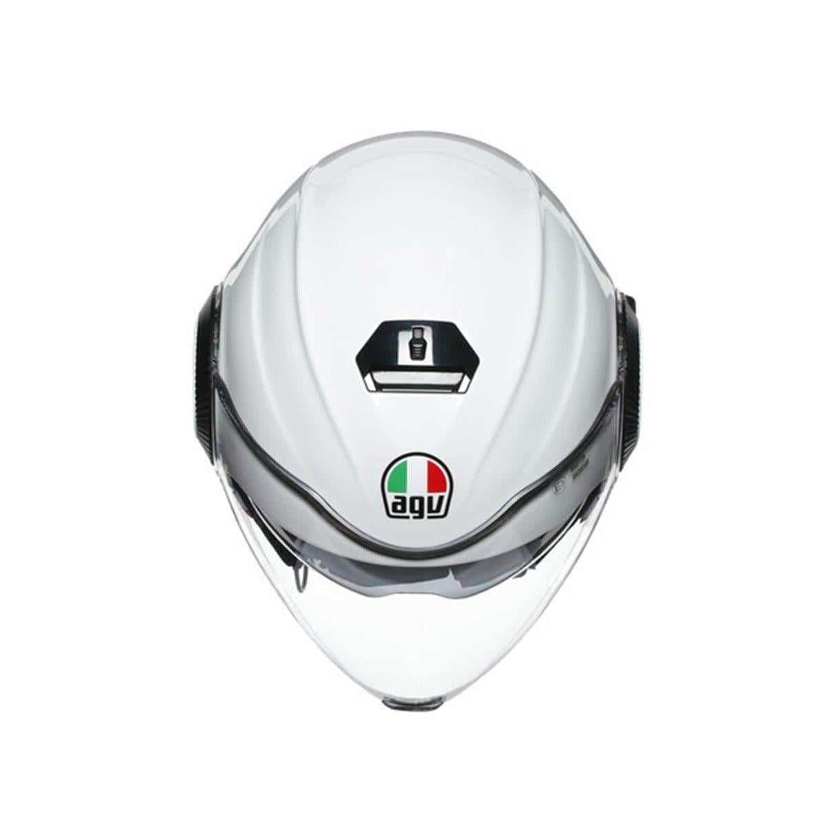 Agv Orbyt Multi Block Pearl White Ebony Red Açık Kask
