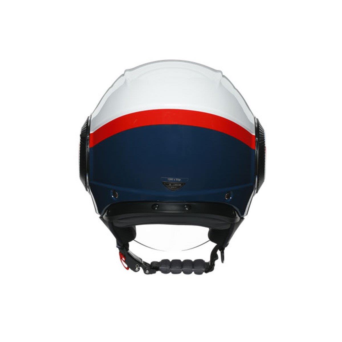 Agv Orbyt Multi Block Pearl White Ebony Red Açık Kask