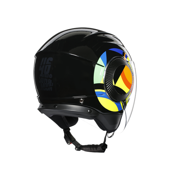 Agv Orbyt Sun Moon Black Açık Kask