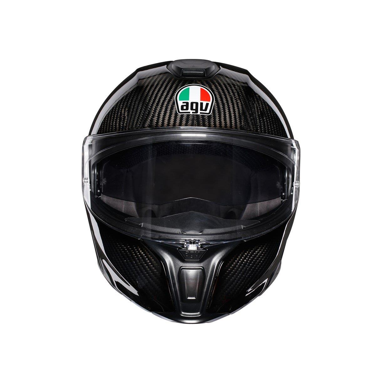 Agv Sportmodular Solid Plk Glossy Carbon Çene Açilir Kask