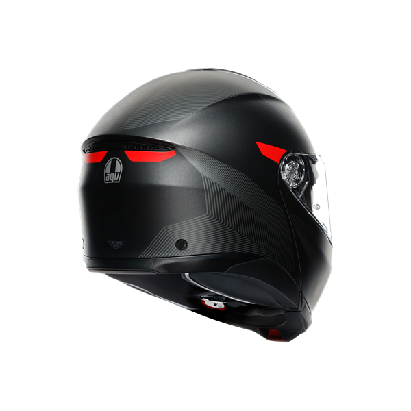 Agv Tourmodular Frequency Matt Gun Metal Red Çene Açılır Kask