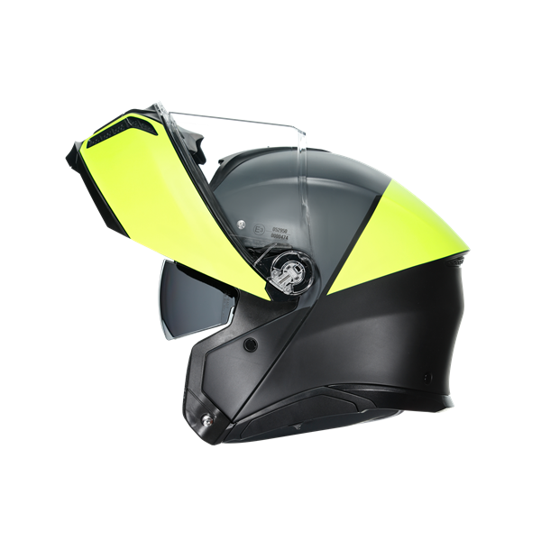Agv Tourmodular Multi Balanca Matt Black Yellow Çene Açılır Kask