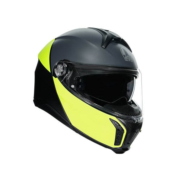 Agv Tourmodular Multi Balanca Matt Black Yellow Çene Açılır Kask
