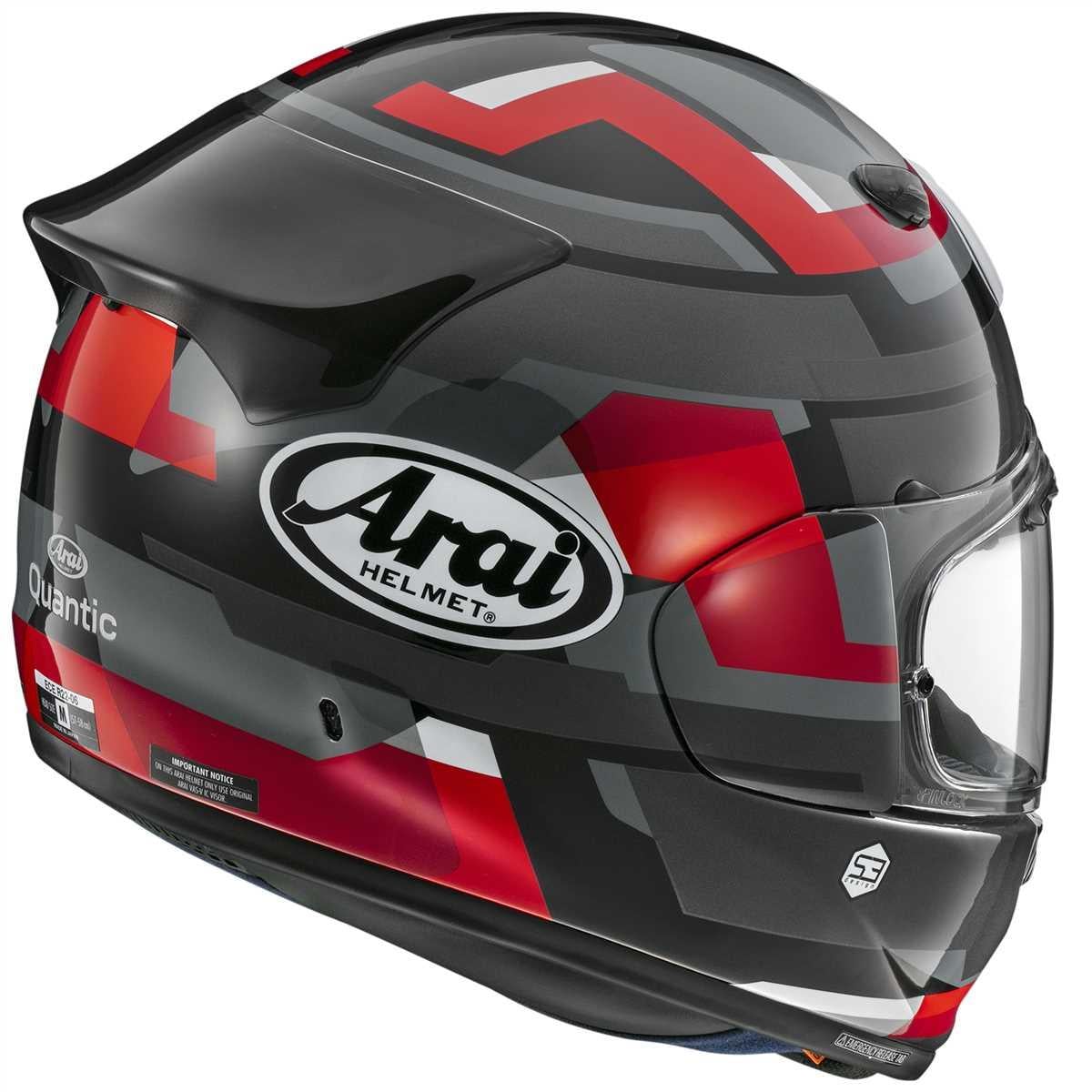 ARAI KASK-QUANTIC ABSTRACT RED